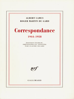 cover image of Correspondance (1944-1958)